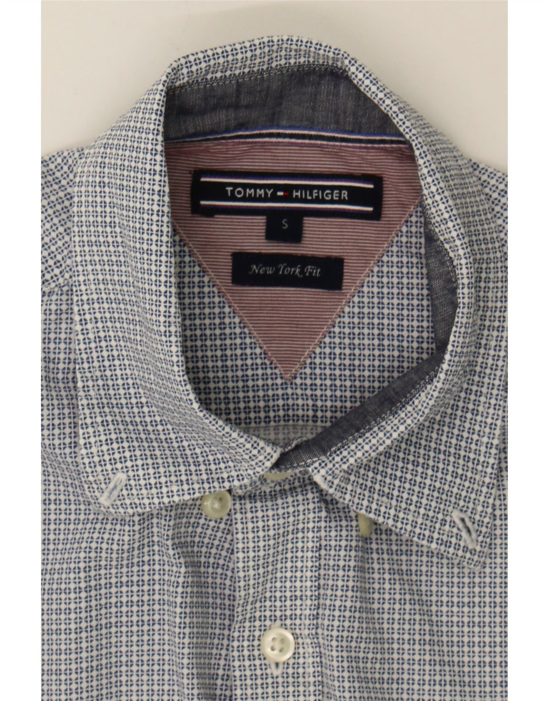 TOMMY HILFIGER Mens New York Fit Shirt Small Grey Check Cotton Vintage Tommy Hilfiger and Second-Hand Tommy Hilfiger from Messina Hembry 