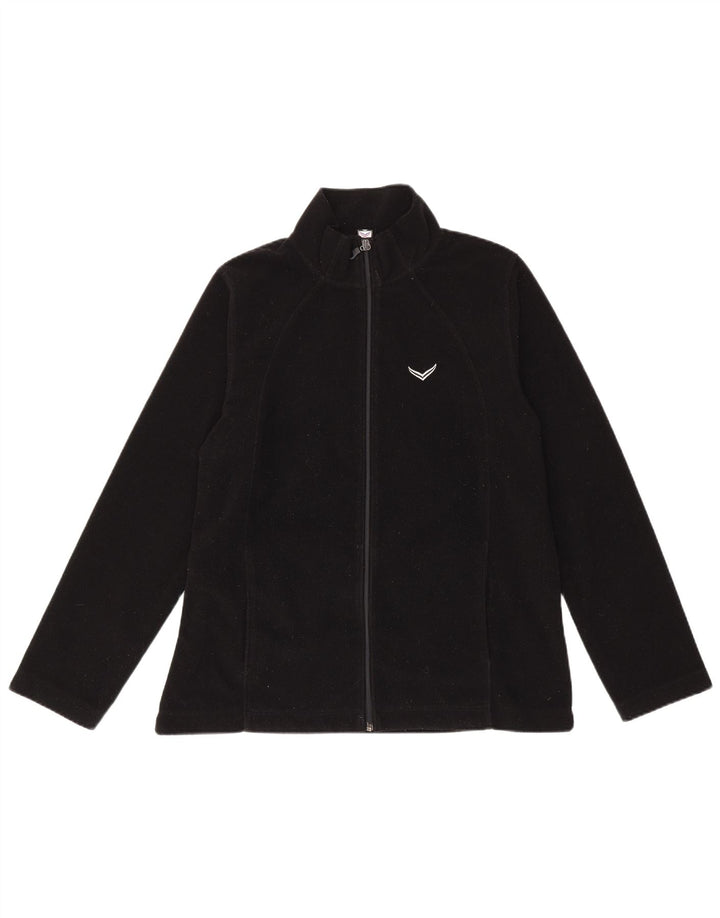 Trigema Womens Fleece Jacket UK 16 Large Black Polyester