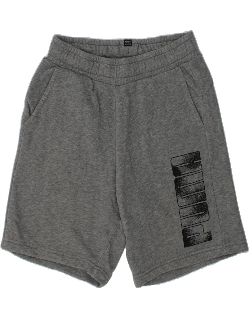 PUMA Boys Graphic Sport Shorts 13-14 Years Grey | Vintage Puma | Thrift | Second-Hand Puma | Used Clothing | Messina Hembry 