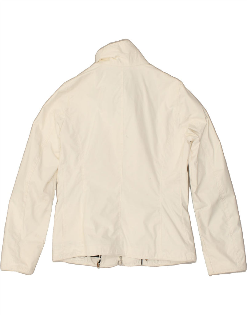 MARINA YACHTING Womens Bomber Jacket UK 12 Medium White | Vintage Marina Yachting | Thrift | Second-Hand Marina Yachting | Used Clothing | Messina Hembry 