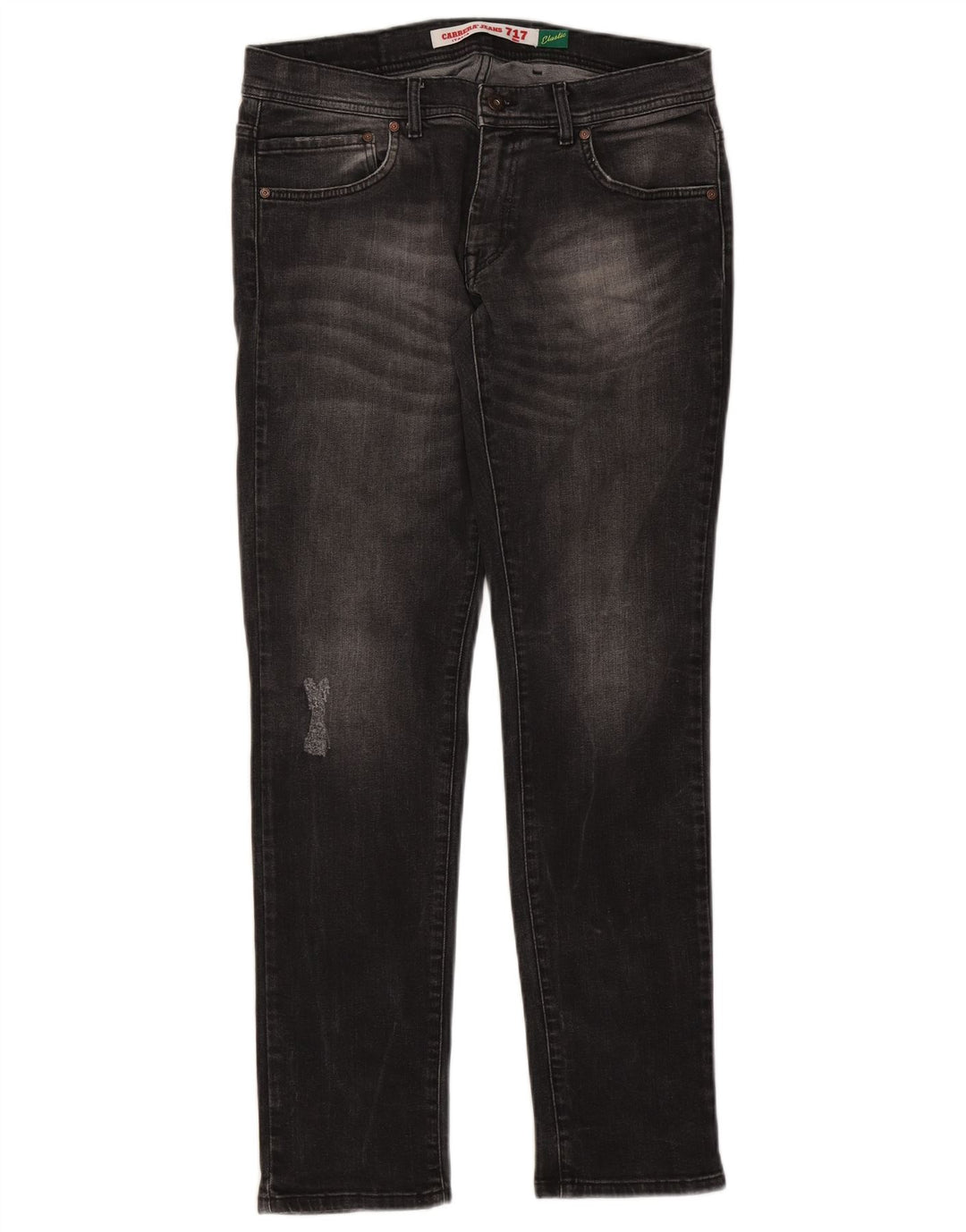 Carrera Mens 717 Distressed Slim Jeans W34 L32 Black Cotton