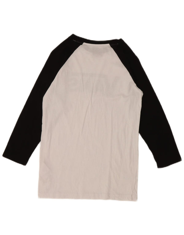 Vans Girls Graphic Top Long Sleeve 12-13 Years Large White Colourblock