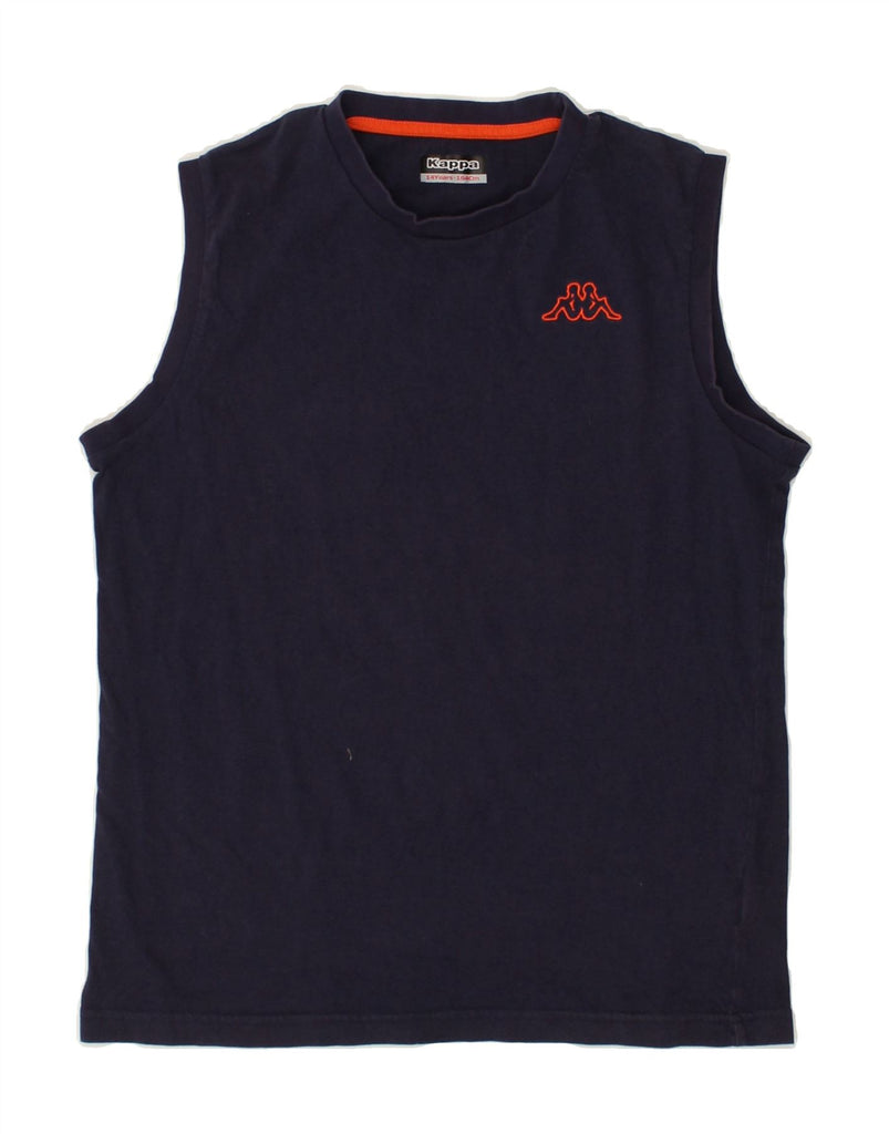 KAPPA Boys Vest Top 13-14 Years Navy Blue Cotton | Vintage Kappa | Thrift | Second-Hand Kappa | Used Clothing | Messina Hembry 