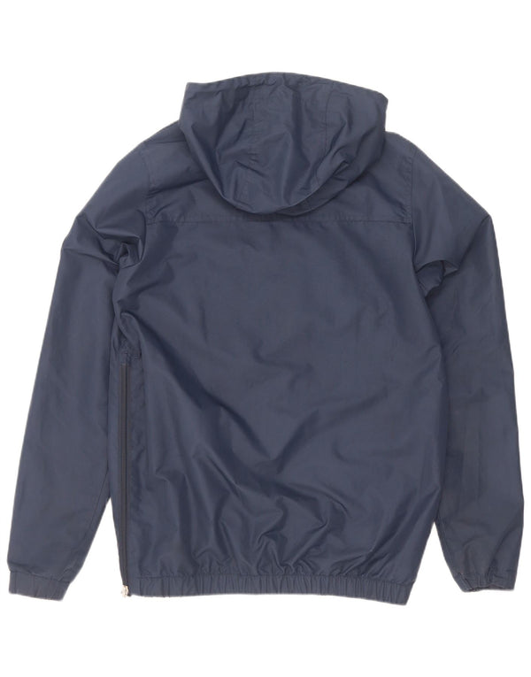 Ellesse Mens Graphic Hooded Anorak Jacket UK 34 XS Navy Blue Polyester