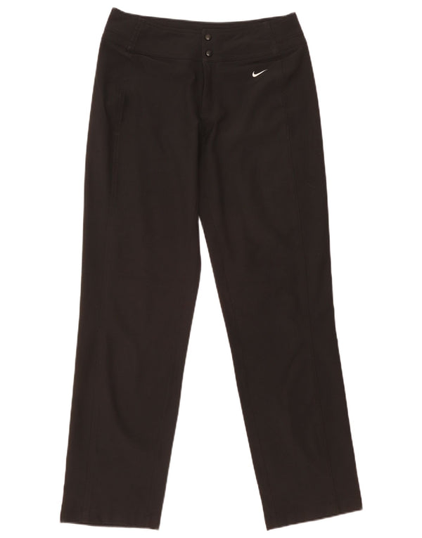 Nike Womens Straight Casual Trousers UK 8/10 Small W30 L31 Black