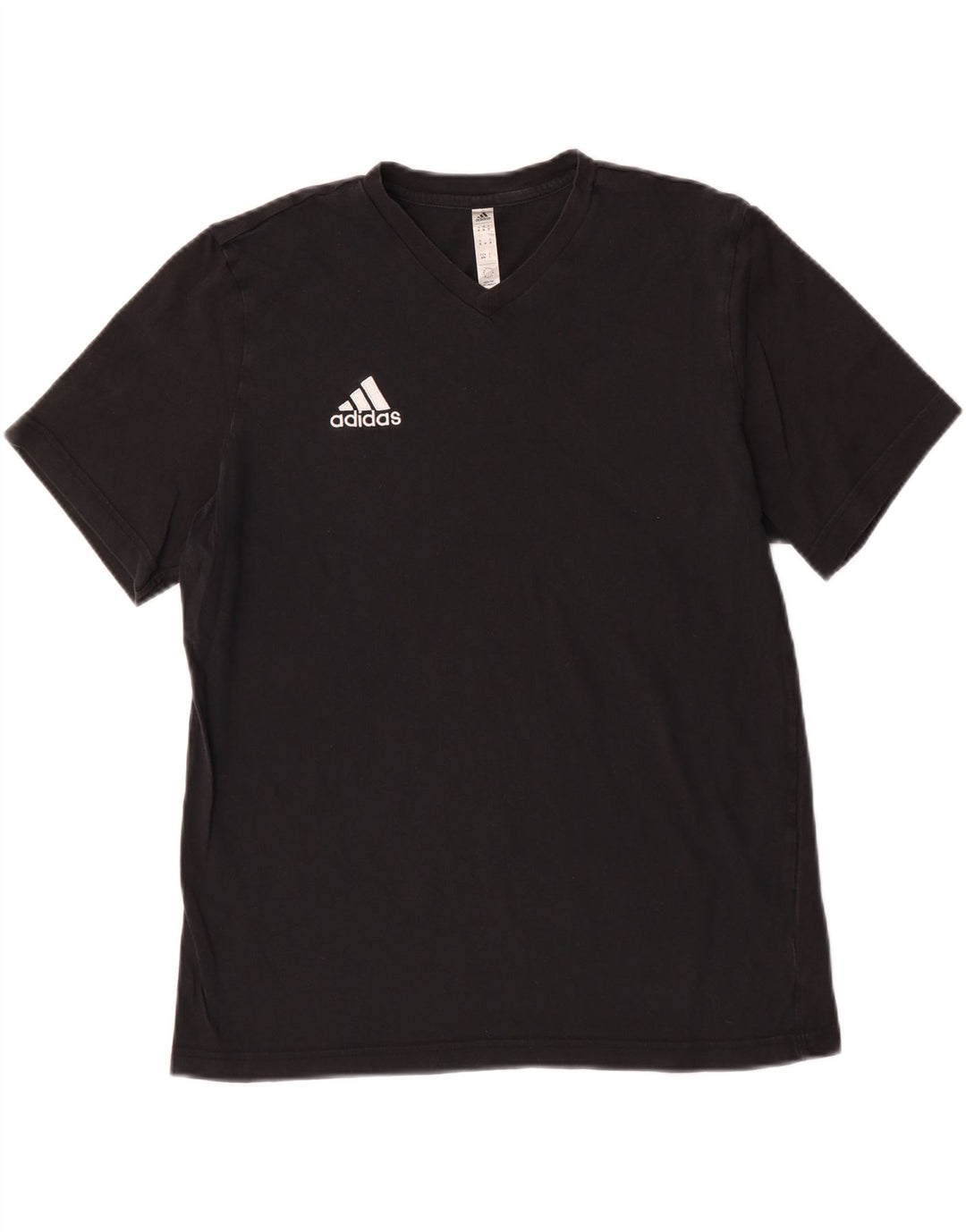 ADIDAS Womens T-Shirt Top UK 14 Medium Black Cotton Vintage Adidas and Second-Hand Adidas from Messina Hembry 