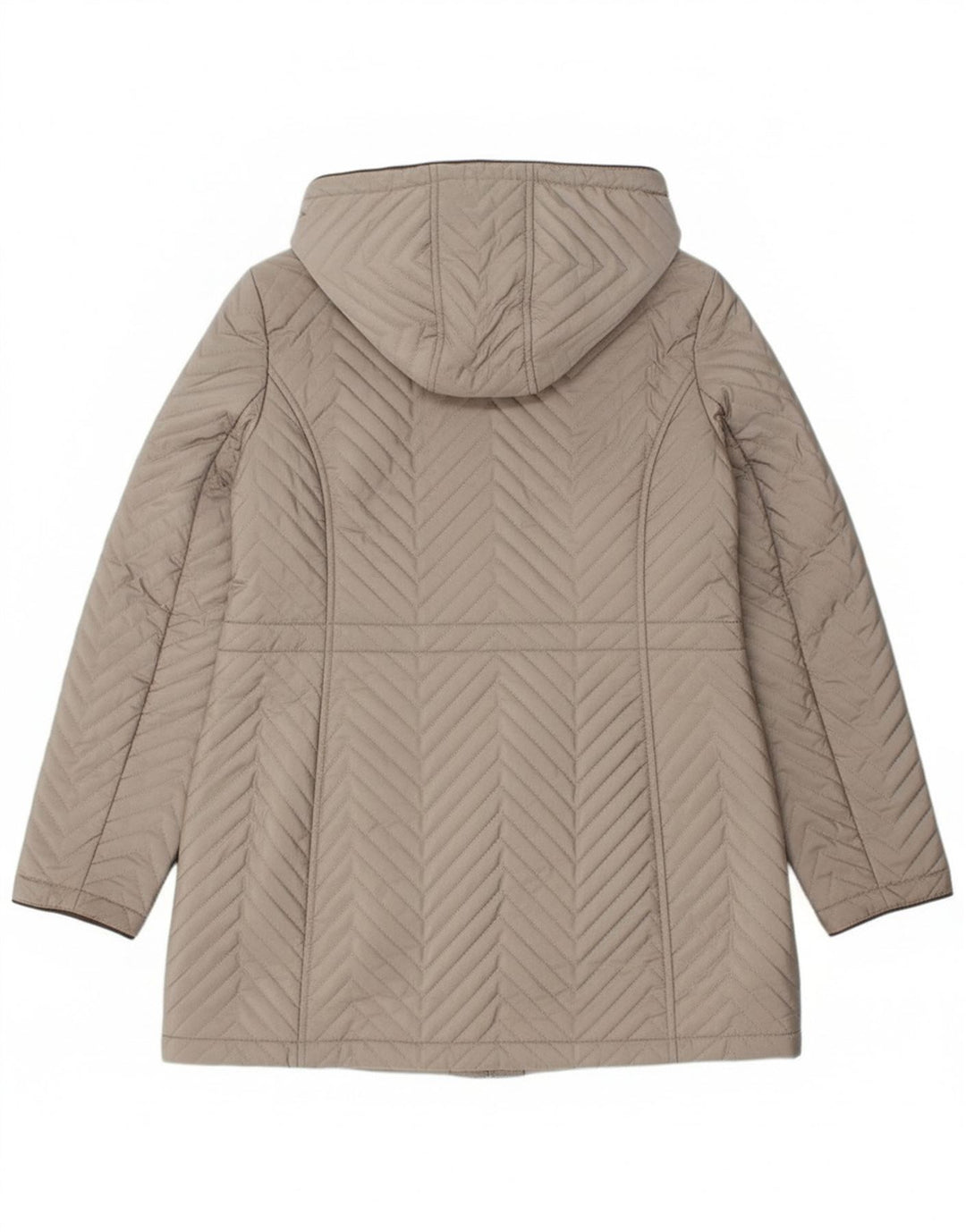 Dkny Womens Quilted Overcoat UK 16 Large Grey