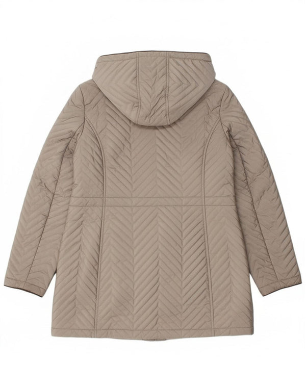 Dkny Womens Quilted Overcoat UK 16 Large Grey