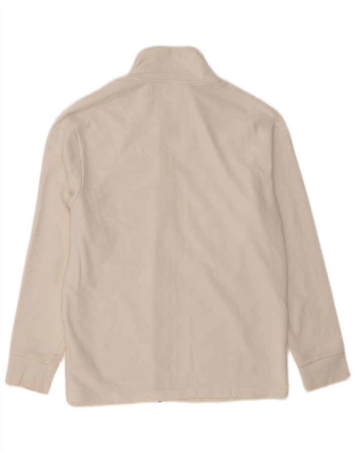 ADIDAS Womens Tracksuit Top Jacket UK 16/18 Large White Cotton