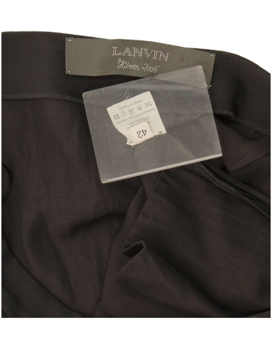 Lanvin Womens Pegged Bermuda Shorts EU 42 Large W34 Grey Wool