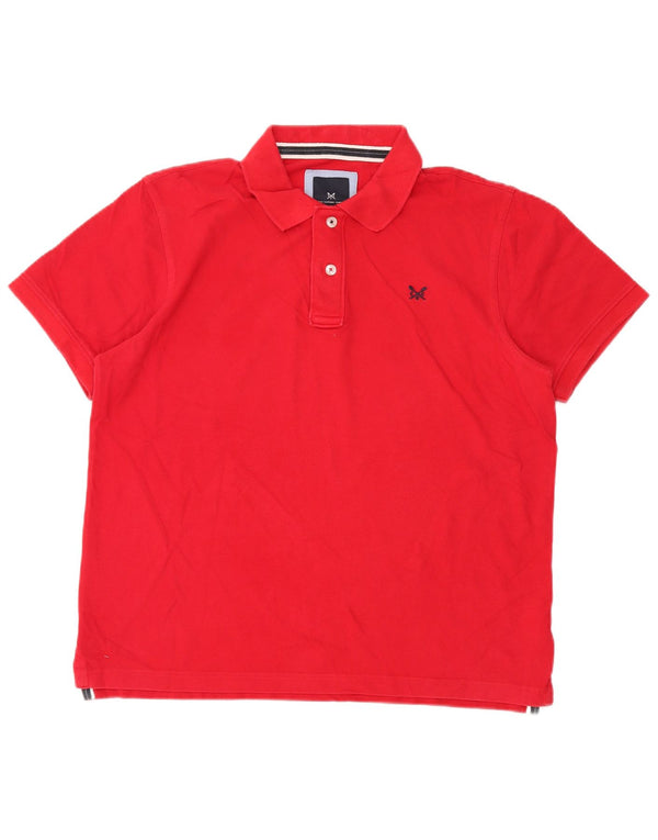 Crew Clothing Mens Polo Shirt Large Red Cotton