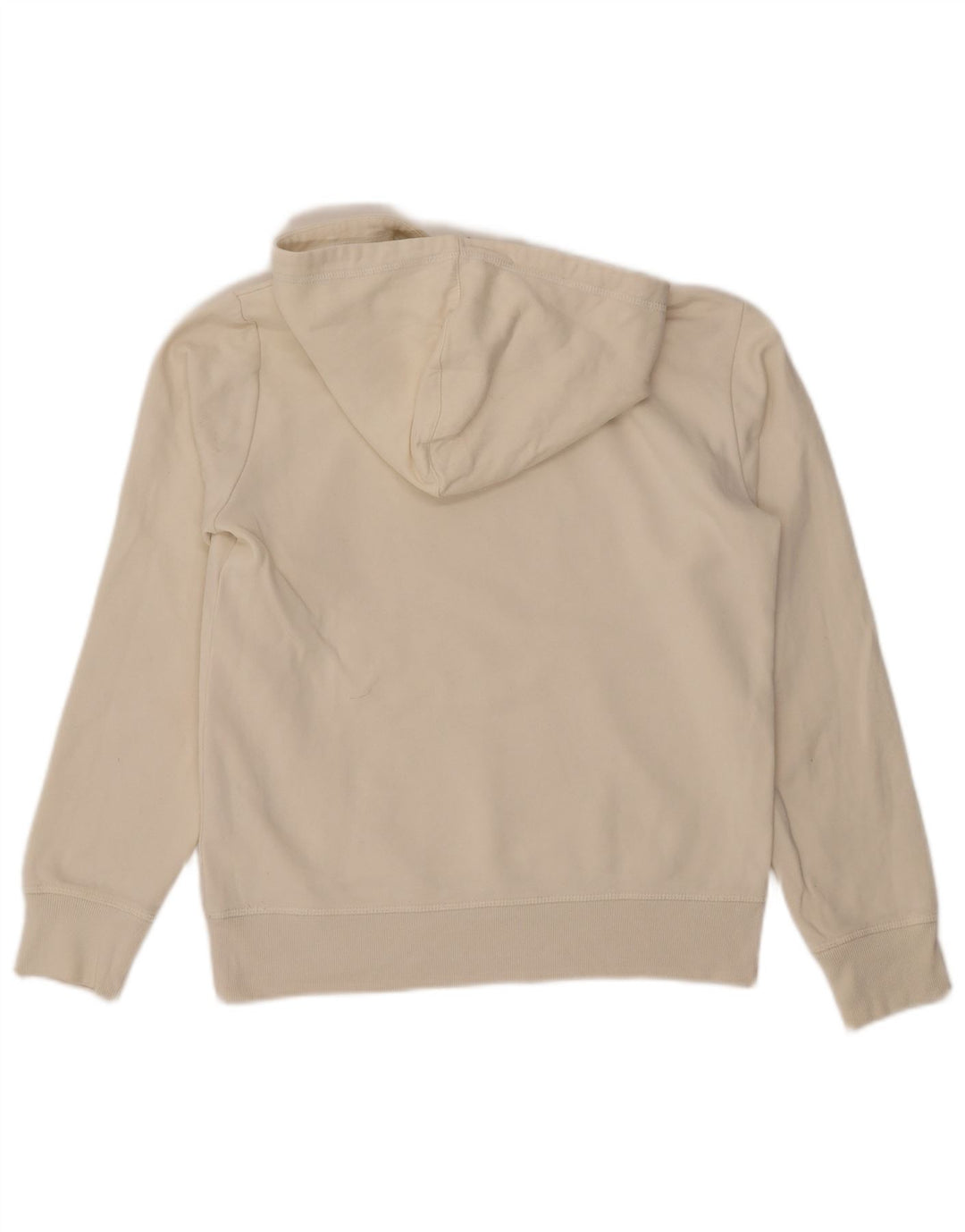 CHAMPION Womens Graphic Hoodie Jumper UK 14 Medium White Cotton