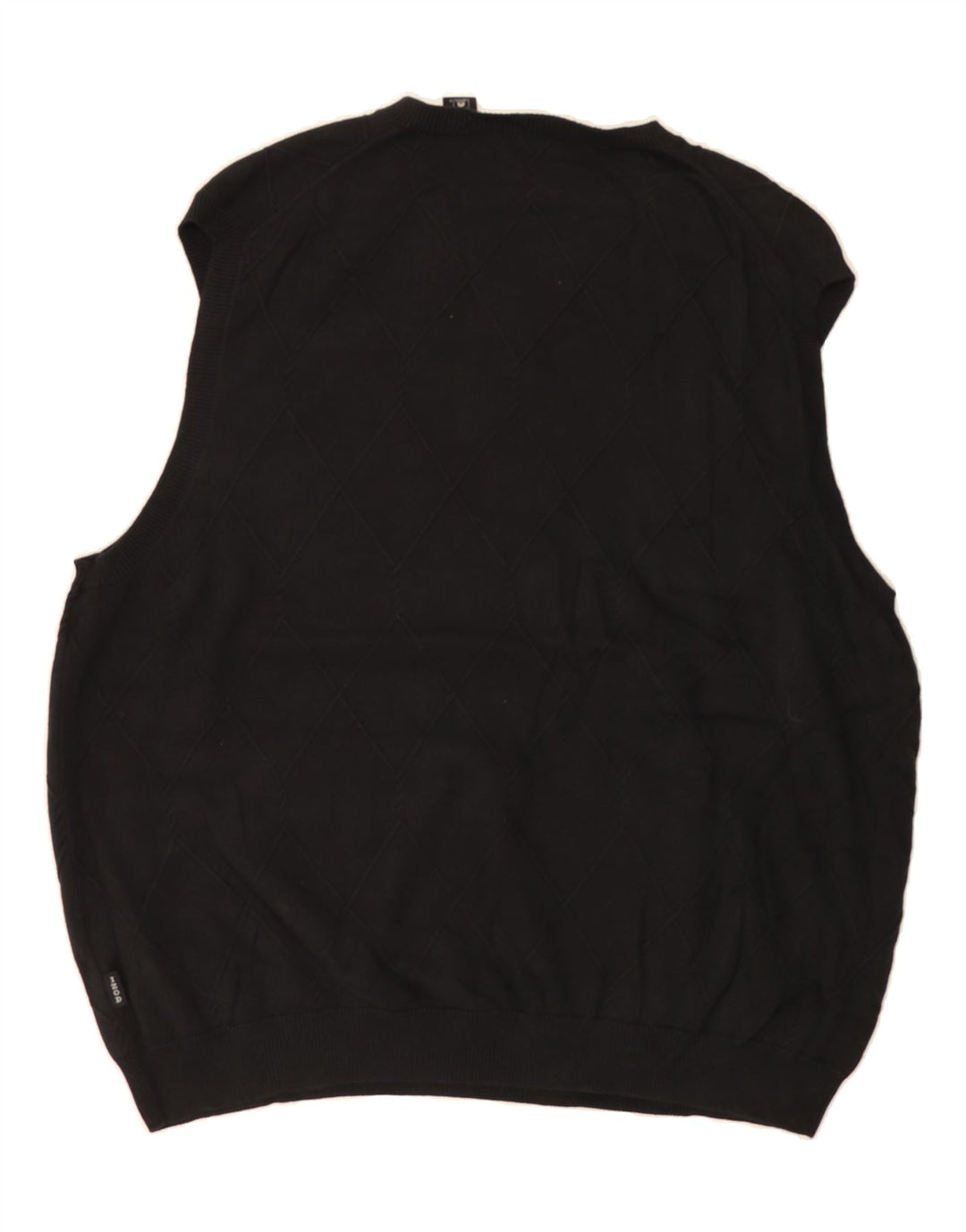 IZOD Mens Golf Vest Tank Top XL Black Argyle/Diamond Cotton Vintage Izod and Second-Hand Izod from Messina Hembry 