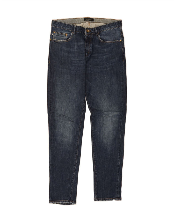 MASSIMO DUTTI Mens Slim Jeans EU 40 Medium W31 L31 Navy Blue Vintage Massimo Dutti and Second-Hand Massimo Dutti from Messina Hembry 