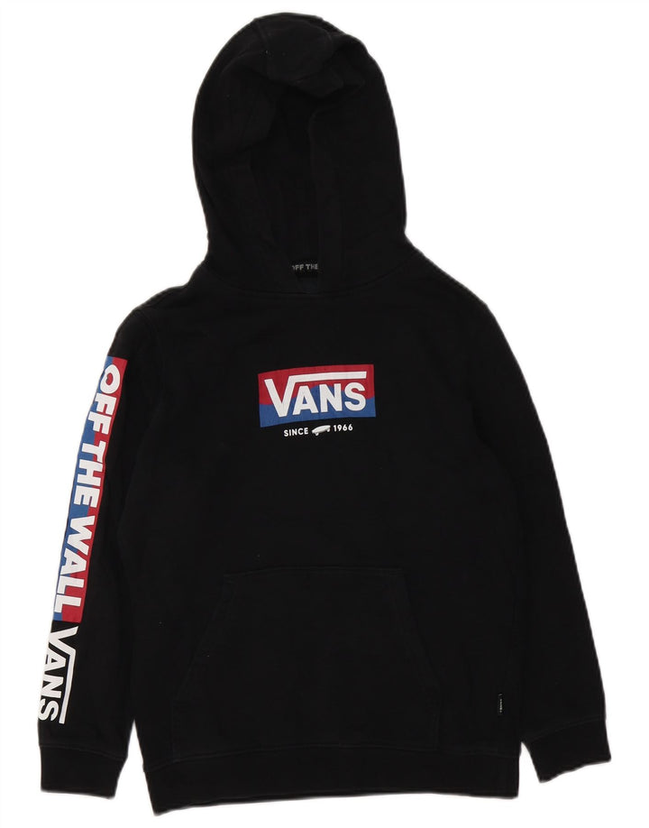 Vans Boys Graphic Hoodie Jumper 8-9 Years Small Black