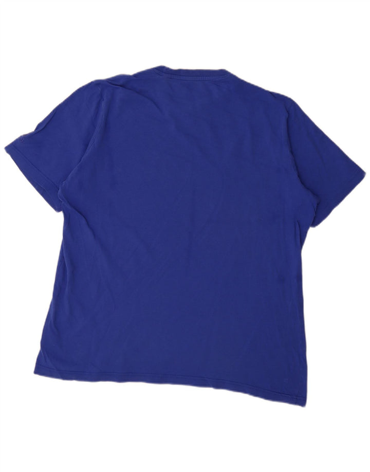Adidas Mens Graphic T-Shirt Top Large Blue Cotton