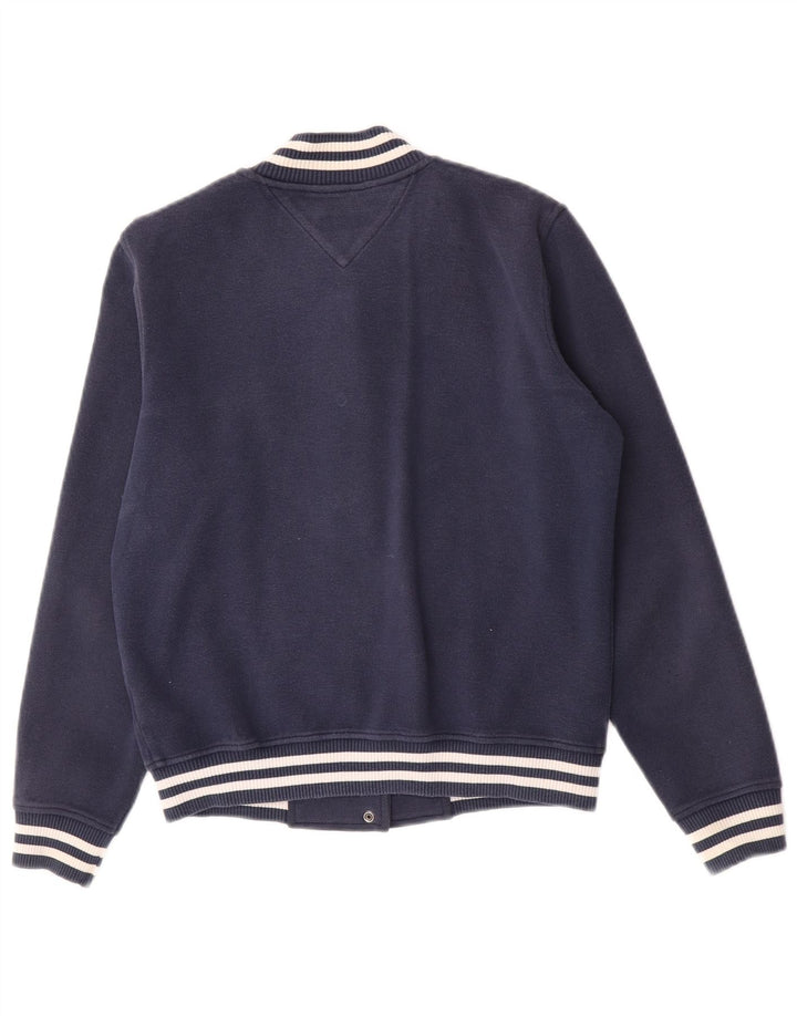 Tommy Hilfiger Womens Oversized Varsity Jacket UK 10 Small Navy Blue