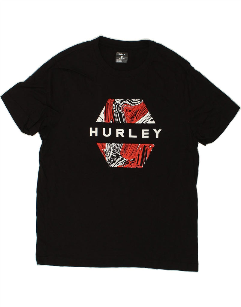 HURLEY Mens Graphic T-Shirt Top Large Black Cotton | Vintage Hurley | Thrift | Second-Hand Hurley | Used Clothing | Messina Hembry 