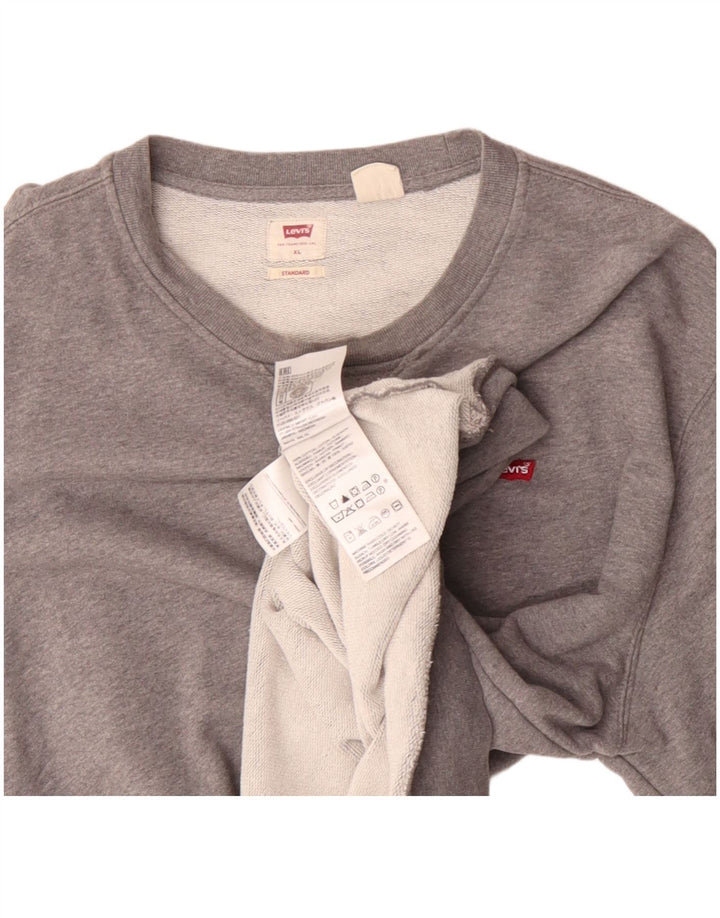 Levi's Mens Standard Sweatshirt Jumper XL Grey Cotton Classic