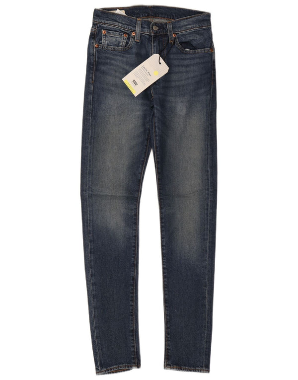 Levi's Mens Tapered Skinny Jeans W28 L32 Blue Cotton