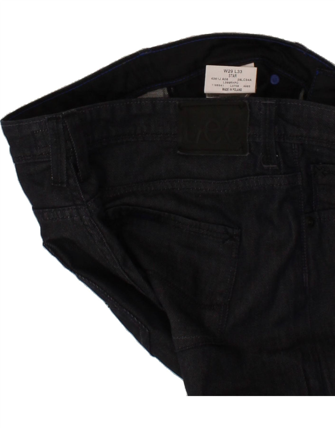 LEE Womens Straight Jeans W29 L29 Navy Blue Cotton Vintage Lee and Second-Hand Lee from Messina Hembry 