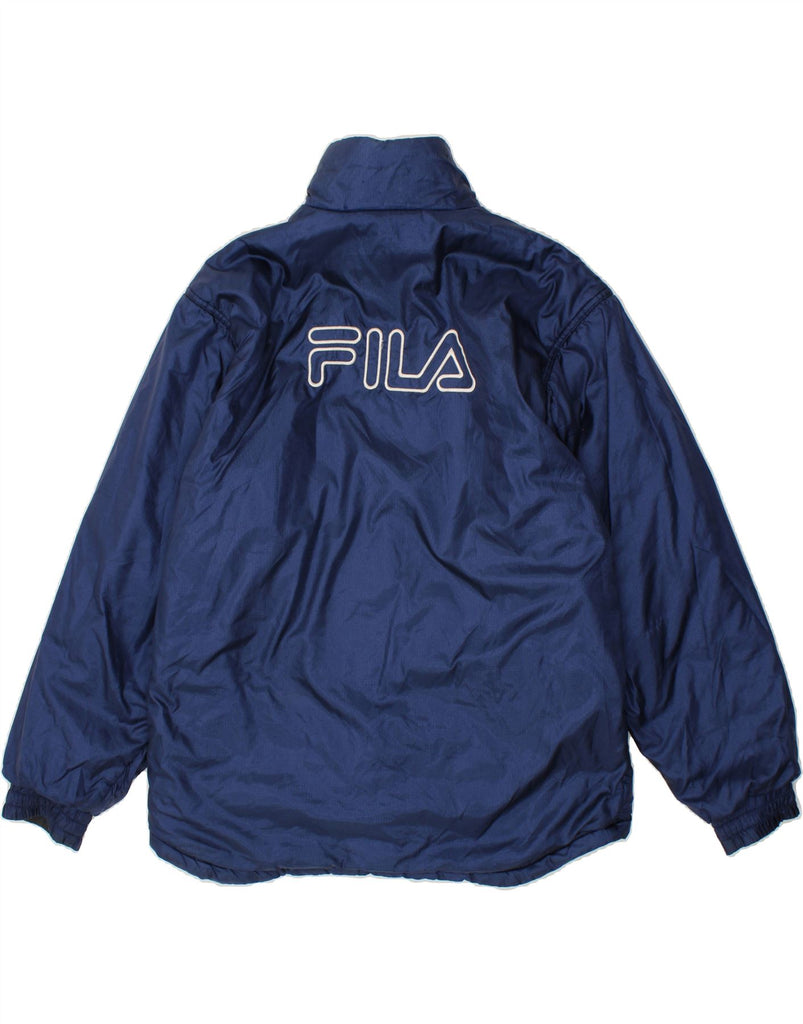 FILA Mens Graphic Reversible Windbreaker Jacket IT 50 Large Black Vintage Fila and Second-Hand Fila from Messina Hembry 