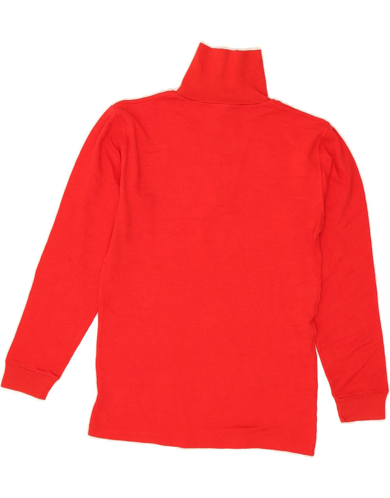 CONTE OF FLORENCE Womens Zip Neck Pullover Tracksuit Top UK 12 Medium Red Vintage Conte of Florence and Second-Hand Conte of Florence from Messina Hembry 