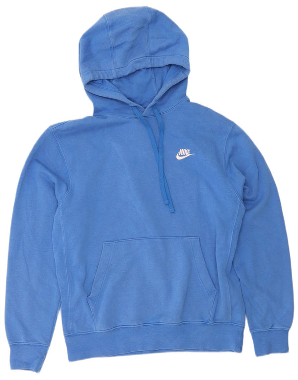 Nike Mens Hoodie Jumper Medium Blue Cotton