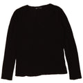 ZARA Womens Top Long Sleeve UK 10 Small Black