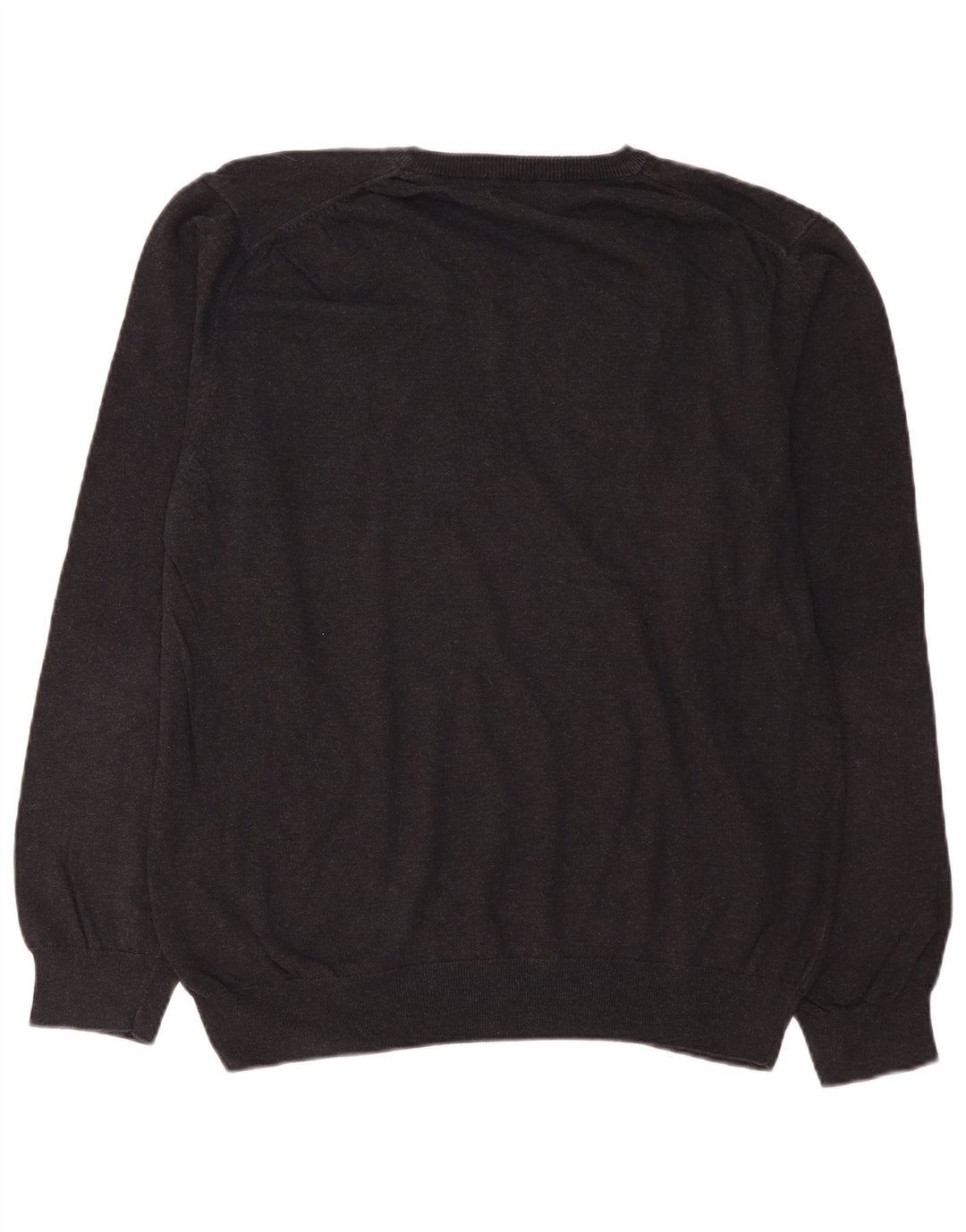 GANT Womens V-Neck Jumper Sweater XL Grey Cotton