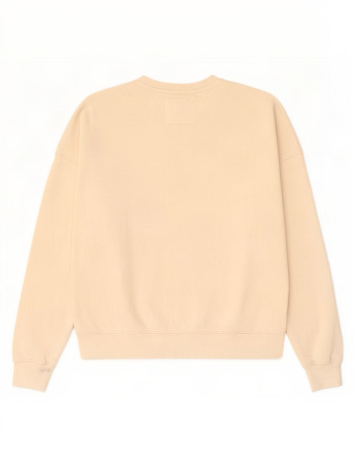 Superdry Womens Graphic Oversized Sweatshirt Jumper UK 8 Small Off White