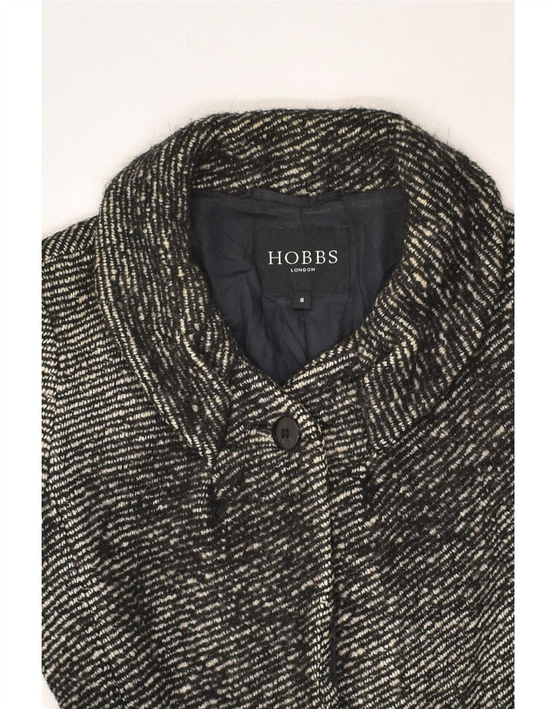 HOBBS Womens Overcoat UK 8 Small Black Flecked Wool | Vintage Hobbs | Thrift | Second-Hand Hobbs | Used Clothing | Messina Hembry 