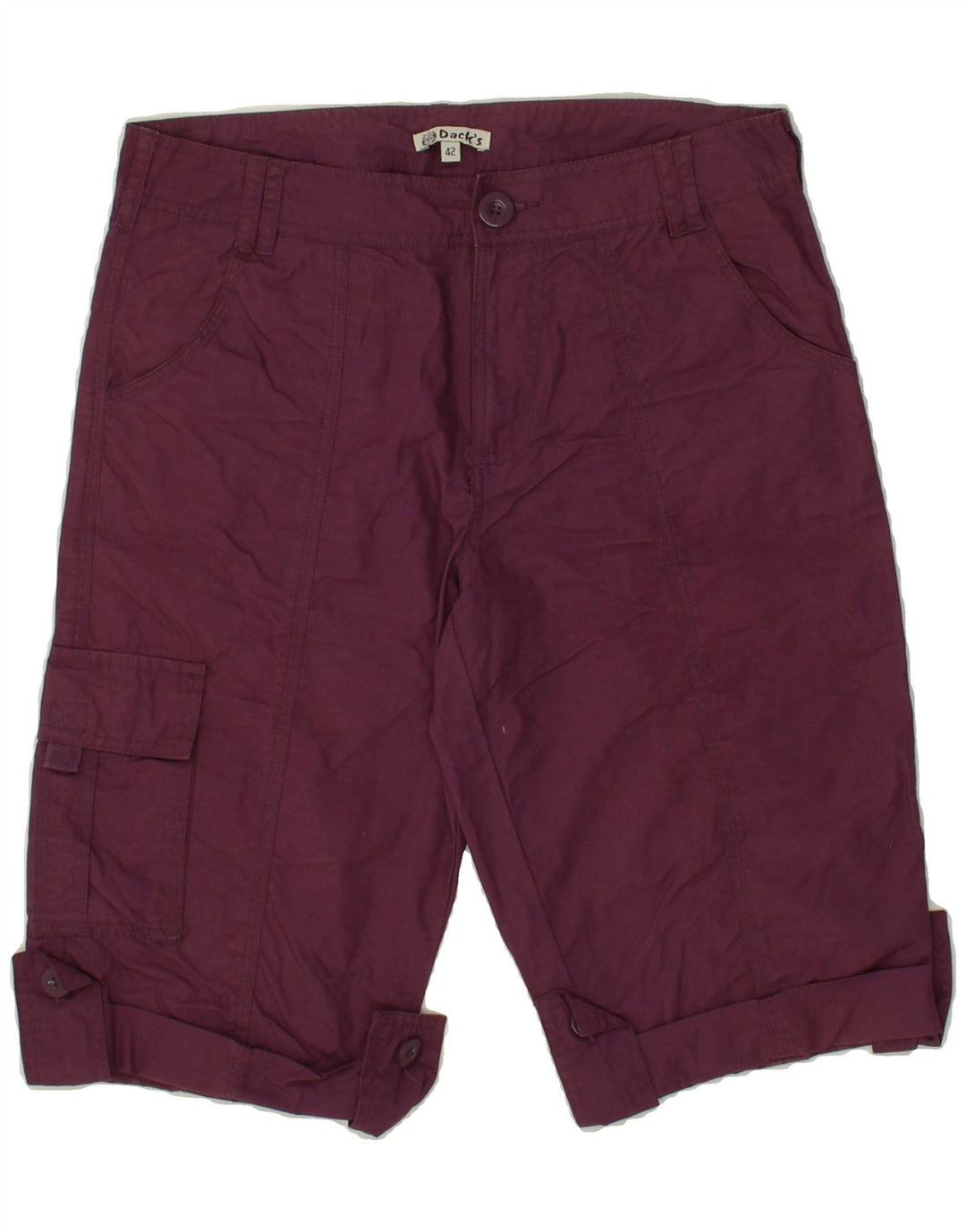 DACK'S Womens Cargo Shorts IT 42 Medium W28 Burgundy Vintage Dack's and Second-Hand Dack's from Messina Hembry 