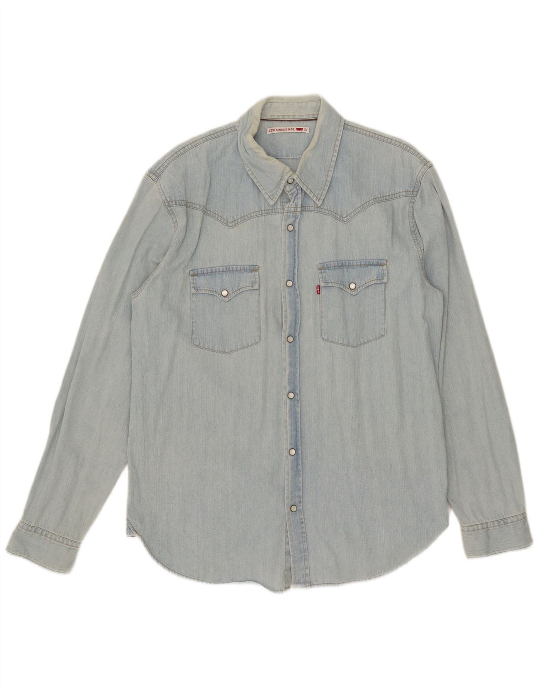 Levi's Mens Denim Shirt Large Blue Cotton
