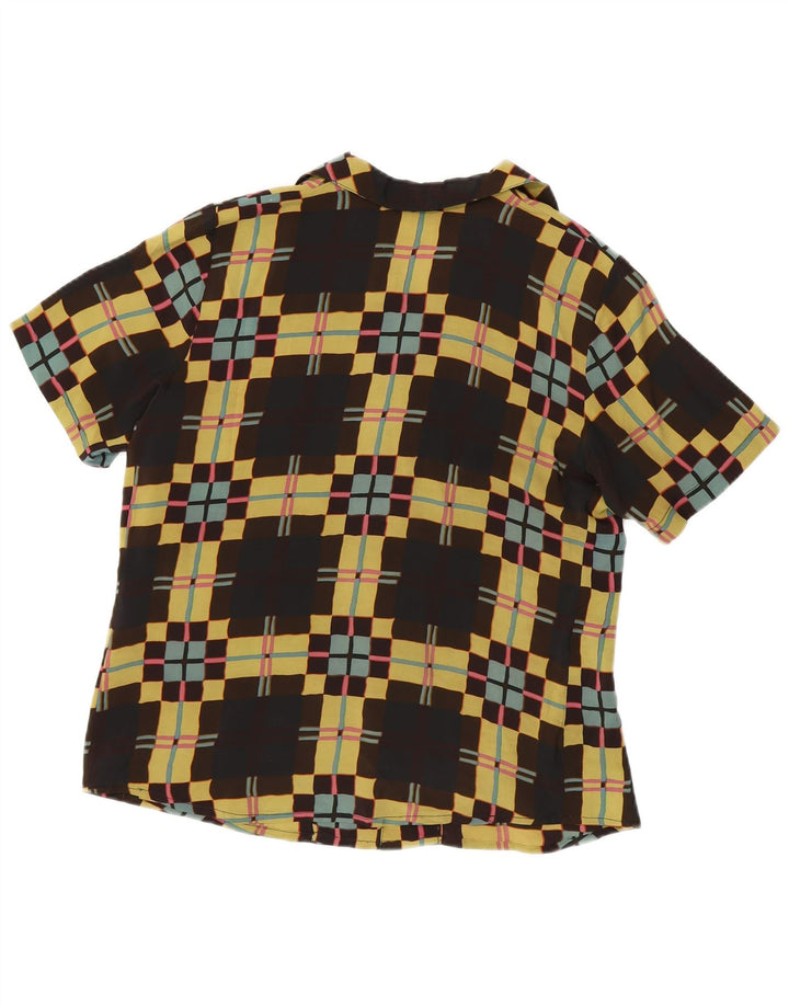 Vintage Womens Shirt Blouse UK 16 Large Multicoloured Geometric