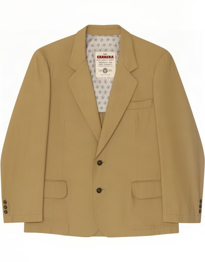 Carrera Mens 2 Button Blazer Jacket UK 38 Medium Beige Viscose