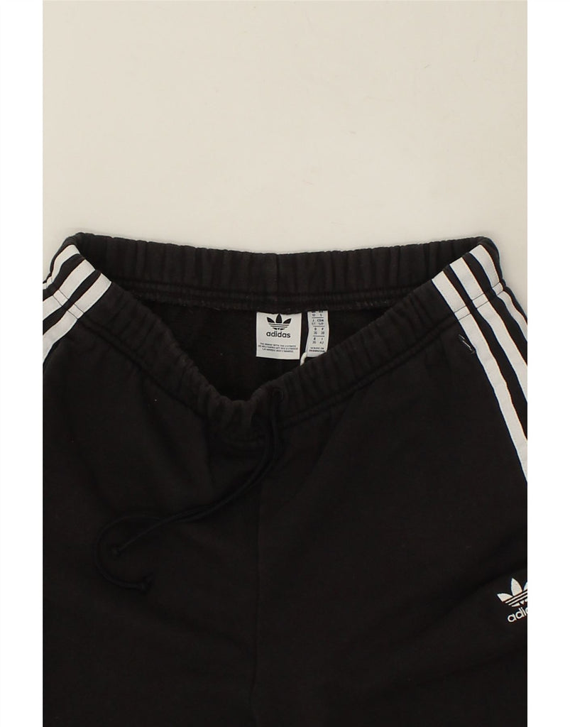 ADIDAS Womens Tracksuit Trousers Joggers UK 10 Small Black Cotton | Vintage Adidas | Thrift | Second-Hand Adidas | Used Clothing | Messina Hembry 