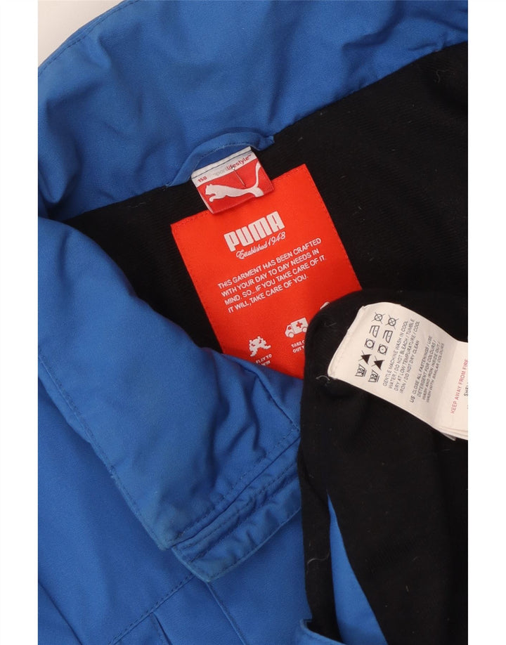 Puma Boys Windbreaker Jacket 11-12 Years Blue Polyester
