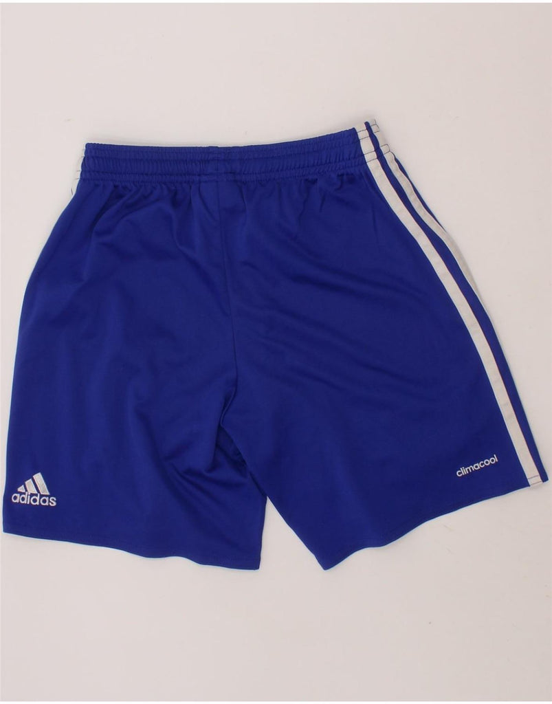 ADIDAS Boys Chelsea FC Sport Shorts 9-10 Years Blue Polyester Vintage Adidas and Second-Hand Adidas from Messina Hembry 