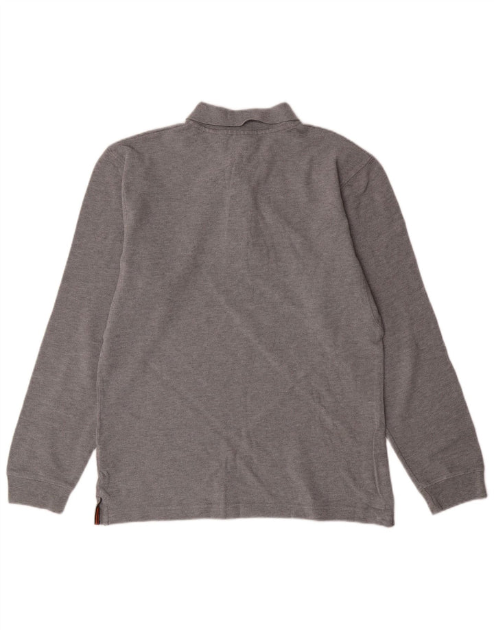 TIMBERLAND Mens Top Long Sleeve Medium Grey Cotton