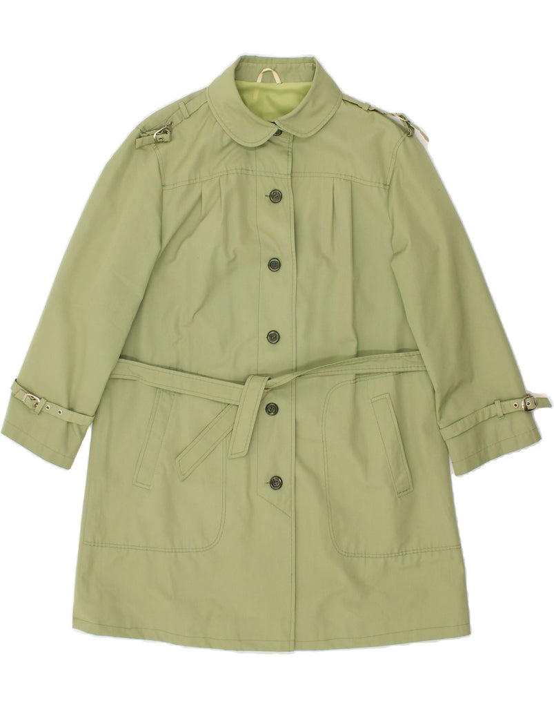 VINTAGE Womens Trench Coat UK 14 Large Green Vintage Vintage and Second-Hand Vintage from Messina Hembry 