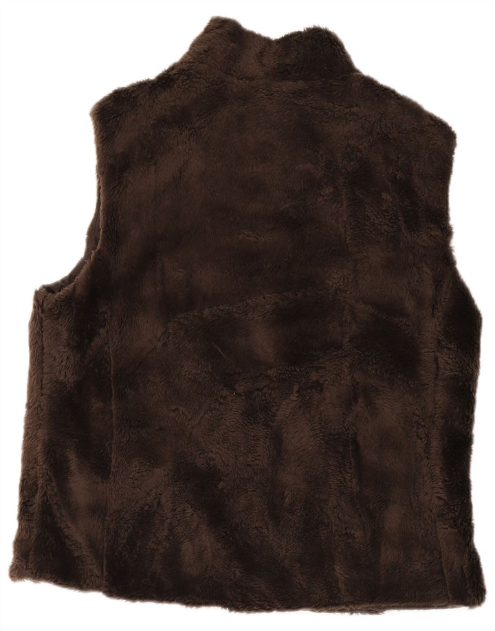 Tom Tailor Womens Sherpa Gilet UK 18 XL Brown Polyacrylic