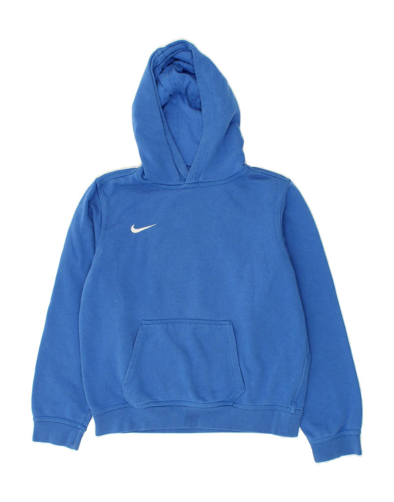 NIKE Boys Hoodie Jumper 12-13 Years Large Blue Cotton | Vintage Nike | Thrift | Second-Hand Nike | Used Clothing | Messina Hembry 