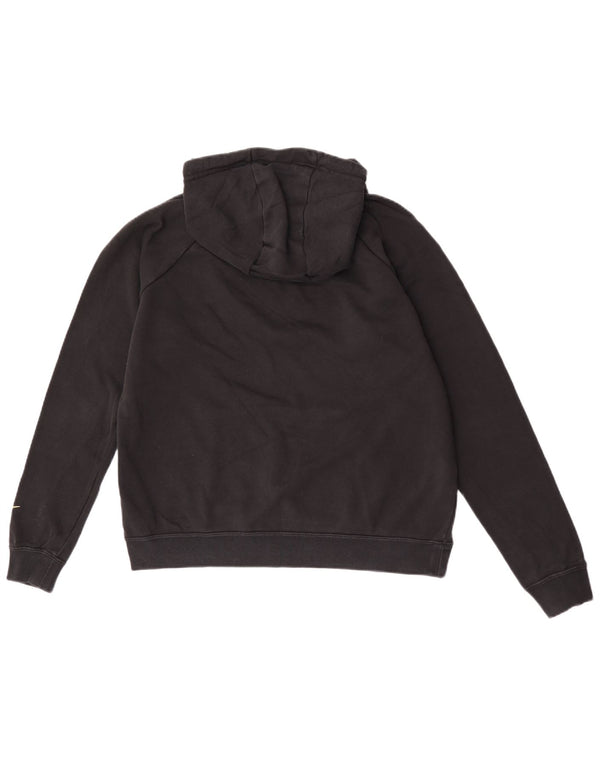 Nike Mens Graphic Hoodie Jumper Medium Black Cotton