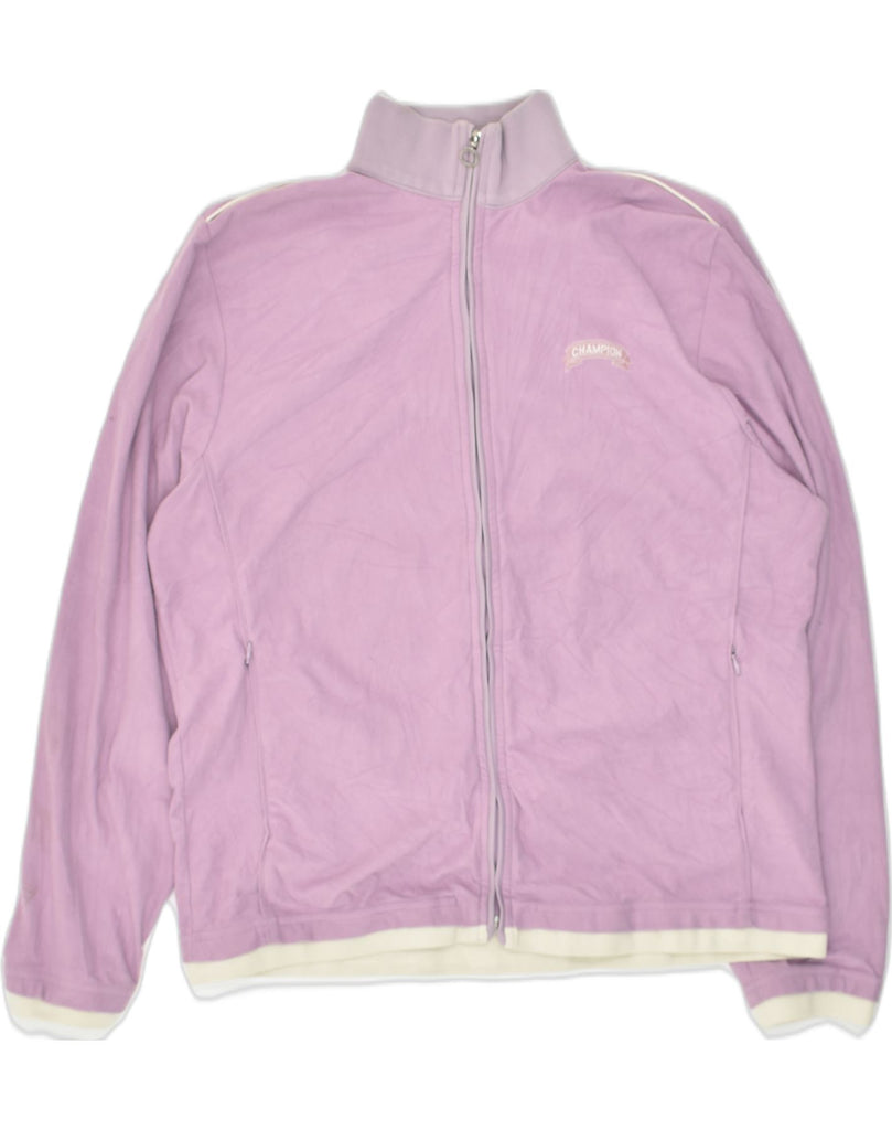 CHAMPION Womens Easy Fit Fleece Jacket UK 22 3XL Pink Polyester | Vintage Champion | Thrift | Second-Hand Champion | Used Clothing | Messina Hembry 