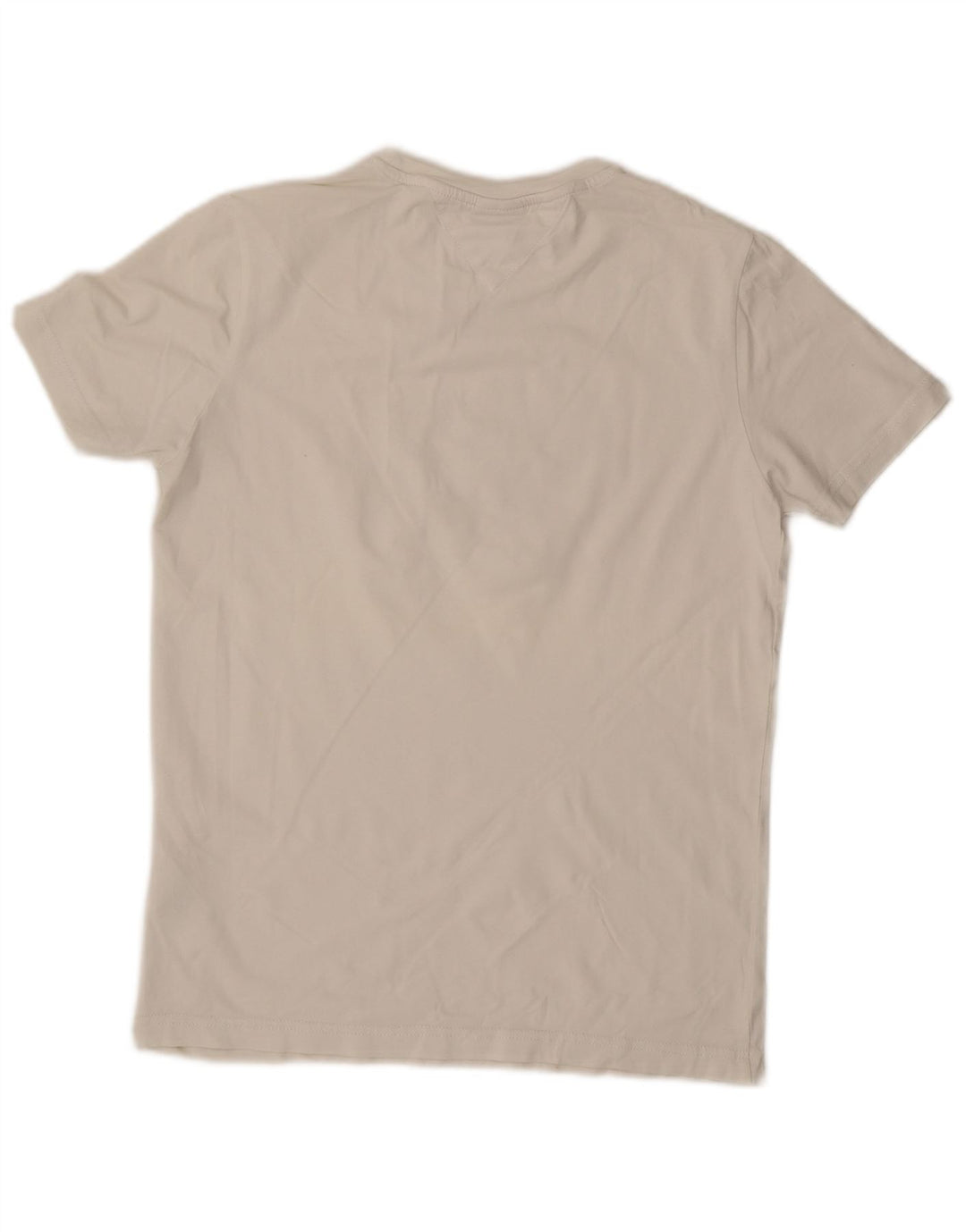 TOMMY HILFIGER Mens Graphic T-Shirt Top Small Off White Cotton