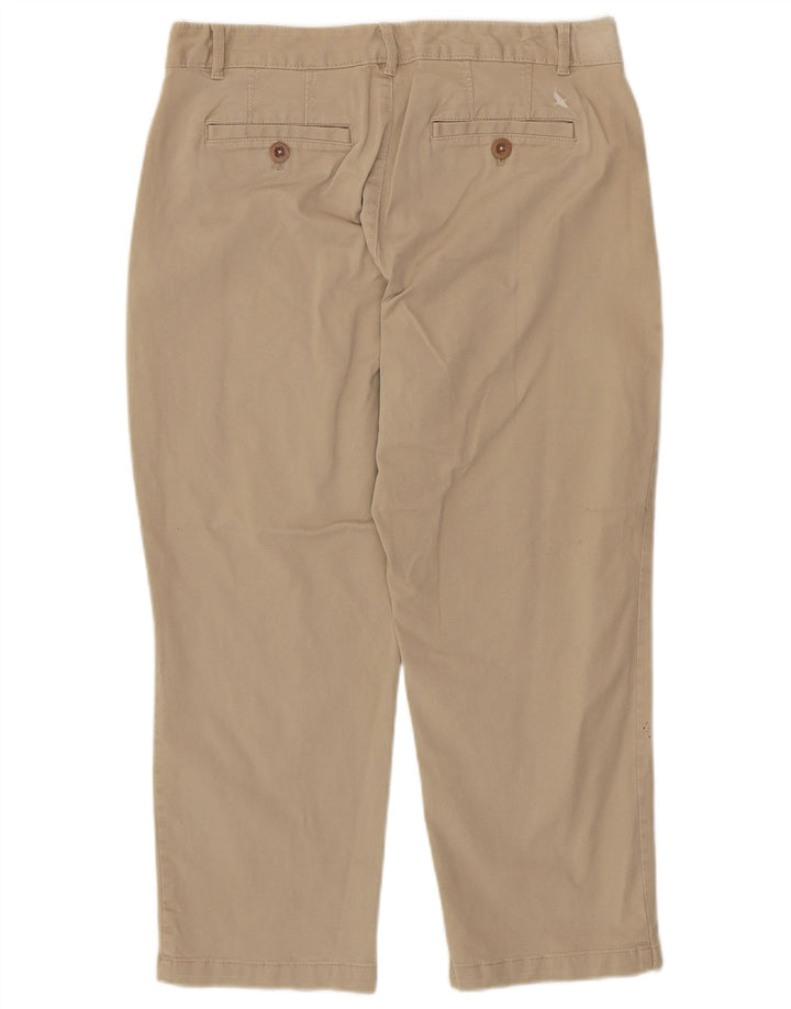 EDDIE BAUER Womens Straight Cropped Trousers US 10 Large W32 L23 Beige