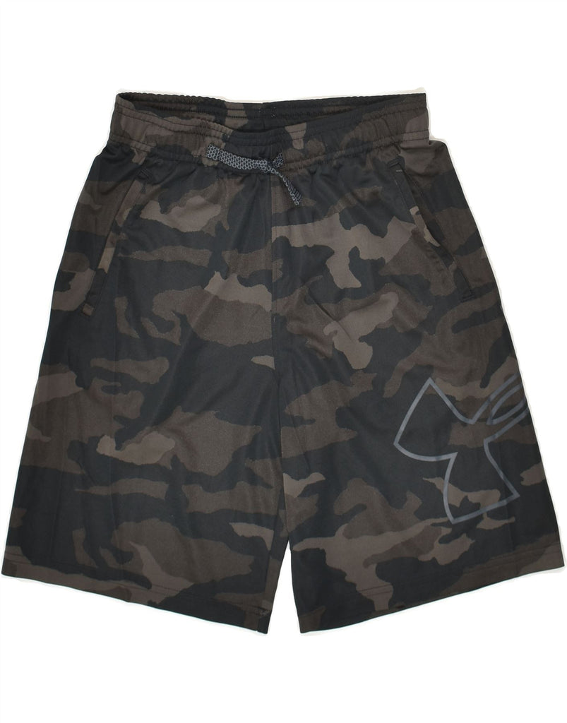 UNDER ARMOUR Boys Heat Gear Graphic Sport Shorts 10-11 Years Black | Vintage Under Armour | Thrift | Second-Hand Under Armour | Used Clothing | Messina Hembry 