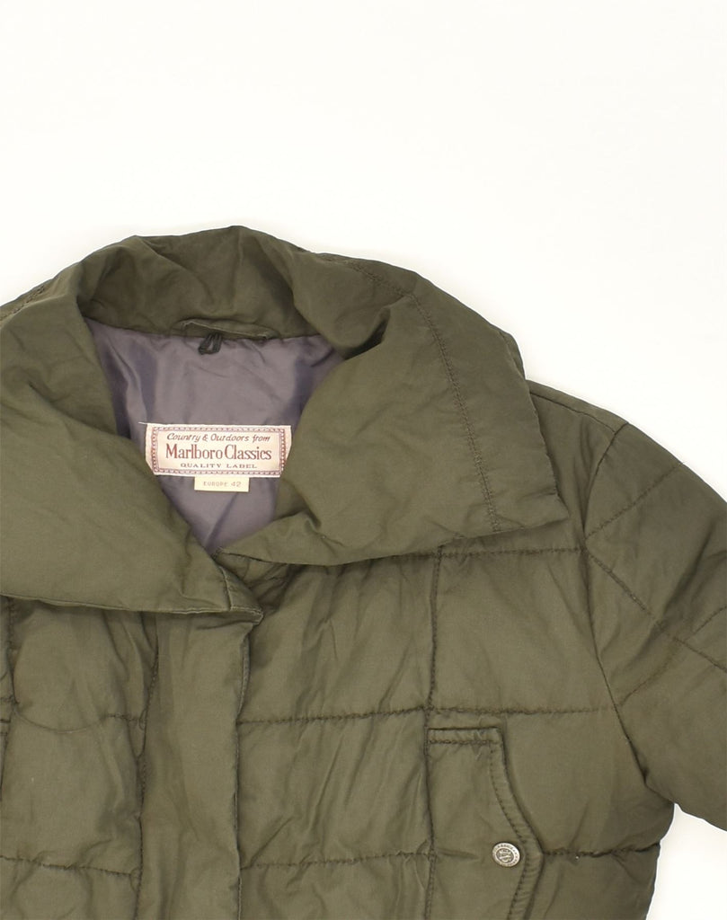 MARLBORO CLASSICS Womens Padded Jacket EU 42 Large Khaki Cotton | Vintage Marlboro Classics | Thrift | Second-Hand Marlboro Classics | Used Clothing | Messina Hembry 