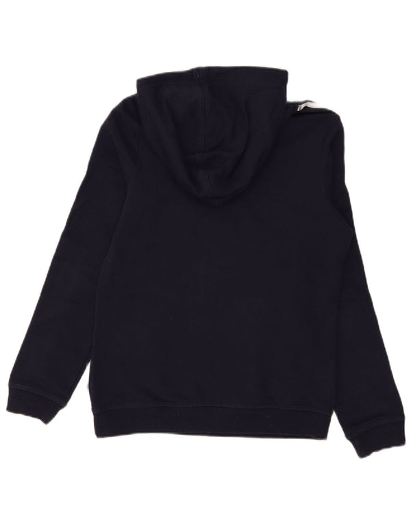 Adidas Womens Graphic Hoodie Jumper UK 10 Small Navy Blue Cotton Sports